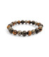 Bracelet Protection Obsidienne Noire, Hematite, Oeil de Tigre perles 8mm