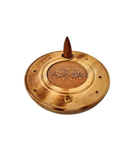 Brûle-Encens Fleur de Lotus en Bois de Manguier