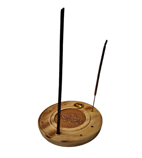Brûle-Encens Fleur de Lotus en Bois de Manguier