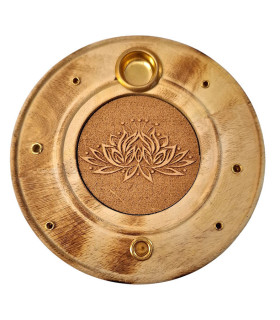 Brûle-Encens Fleur de Lotus en Bois de Manguier