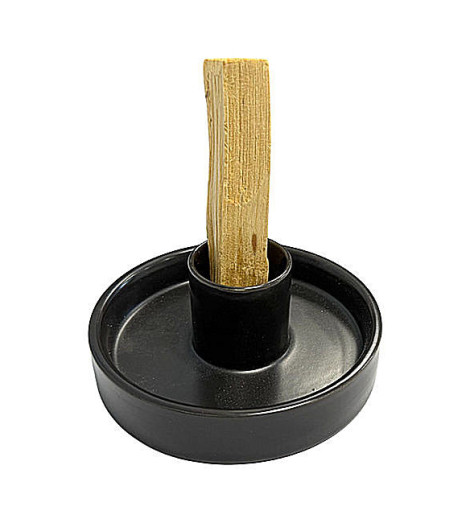 Porte Encens Céramique Noir pour Palo Santo