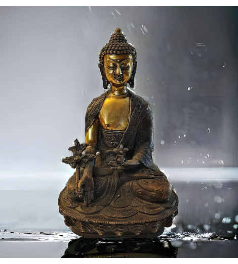 Statue Activée du Bouddha - effet eau