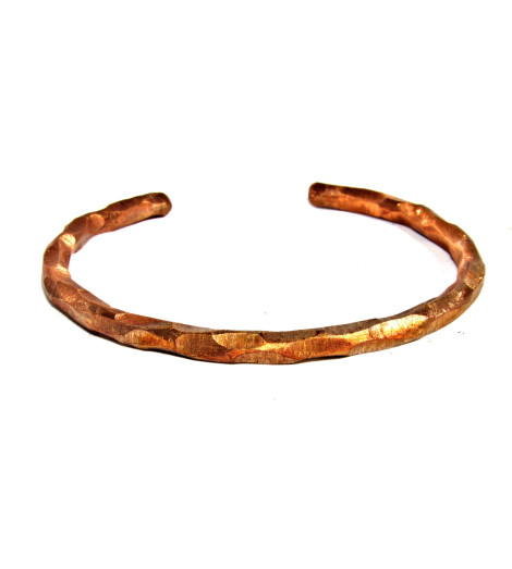 Bracelet en Cuivre Martelé - Vue de face