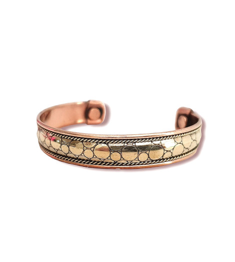 Bracelet Cuivre & Aimants – Motifs Cercles Harmonie