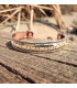 Bracelet Cuivre & Aimants – Motifs Cercles Harmonie sur Bois