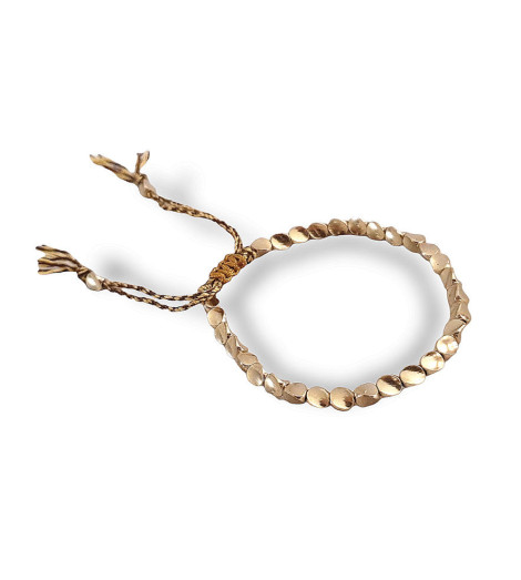 Bracelet Bouddhiste de Chance Lacet Terre - Vue du dessus
