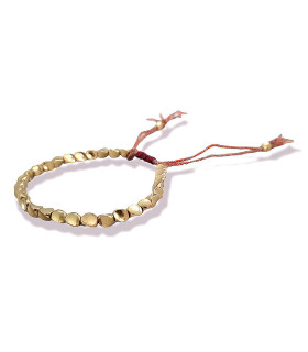 Bracelet Bouddhiste Porte Chance en Perles de Cuivre - Lacet Multi vue 1