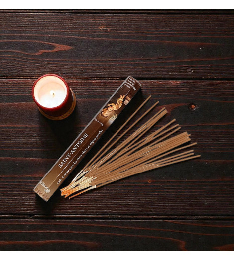 Encens Religieux Saint Antoine – Prière et Confiance bâtonnets avec bougie