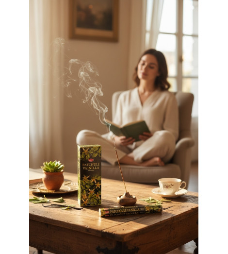 Encens Indien Vanille Patchouli ambiance lecture