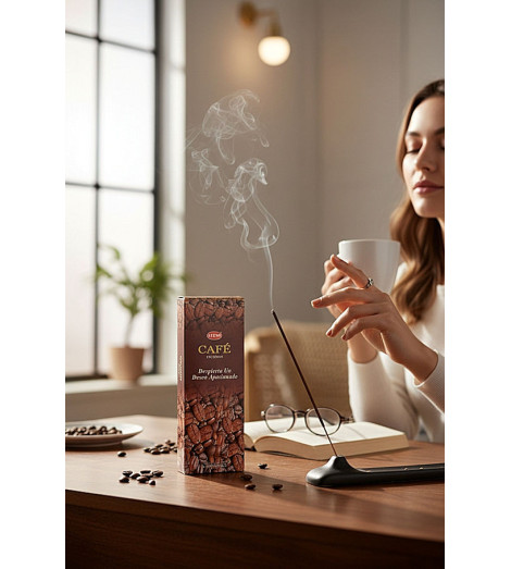 Encens Café HEM – Parfum Gourmand tasse en main