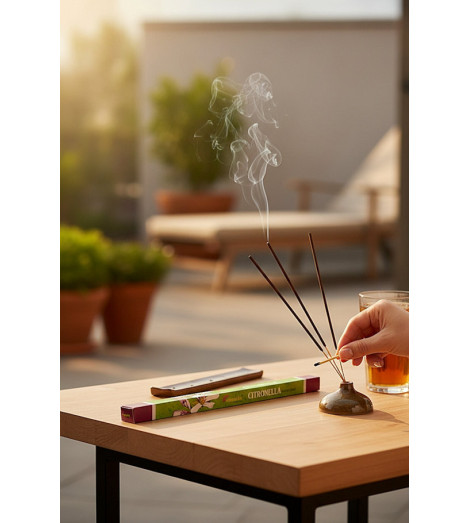 Encens Aromatika Citronnelle Boîte de 10g - ambiance allumage bâtonnet