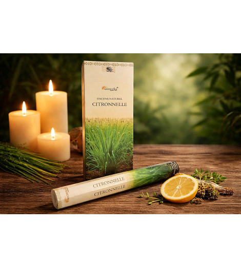 Encens Naturel Citronnelle - Bâtonnets et bougies