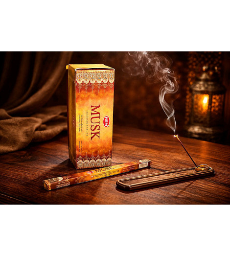Encens au Musc Précieux HEM – Boite de 10gr et lanterne