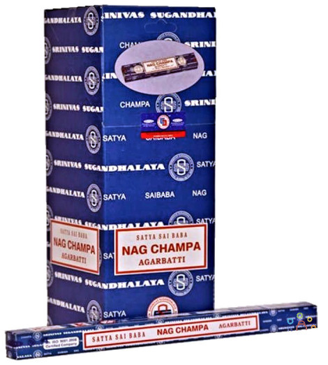 Encens Satya Nag Champa – Boîte de 10 g Présentation
