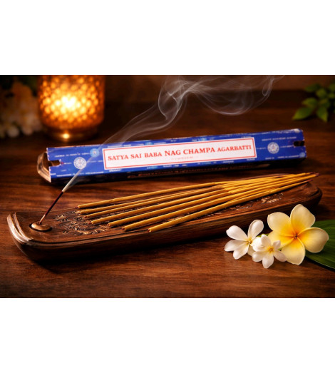 Encens Satya Nag Champa – Bâtonnets plateau