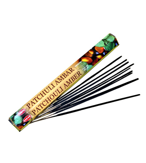 Encens Ambre & Patchouli HEM bâtonnets