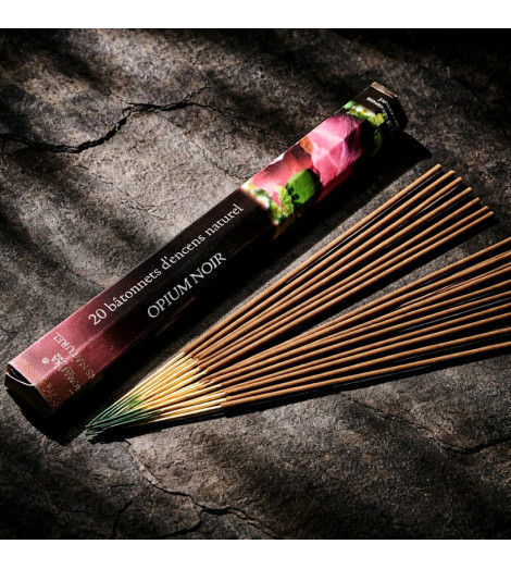 Encens Opium Noir Aromatika bâtonnets sur socle