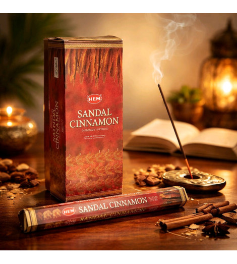 Encens Cannelle & Santal HEM  bâtonnet allumé