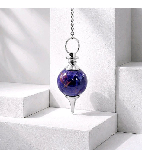 Pendule Divinatoire en Améthyste – Sphère