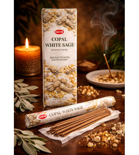 Encens Sauge Blanche et Copal Hem ambiance bougie