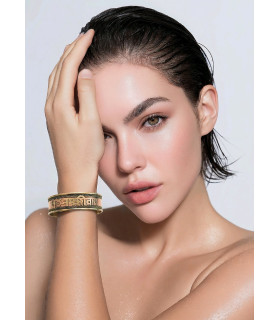 Bracelet Tibétain Cuivre - Mantra Porte Chance