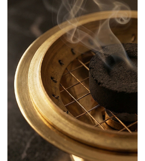 Brûle Encens en Laiton avec Grille