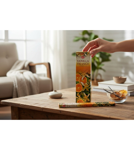 Encens Vanille & Orange HEM – Parfum d’Intérieur Gourmand