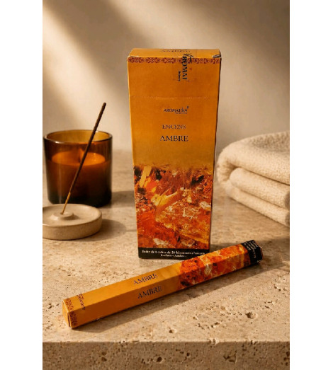 Encens Ambre Aromatika – Bâtonnets Naturels