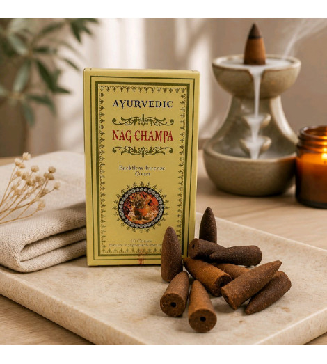 Encens Nag Champa Ayurvédic – Cônes Indiens