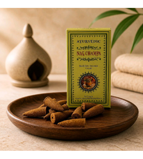 Encens Nag Champa Ayurvédic – Cônes Indiens