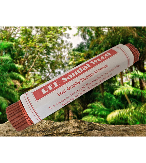 Encens Tibétain au Bois de Santal Rouge - Encens & Tradition