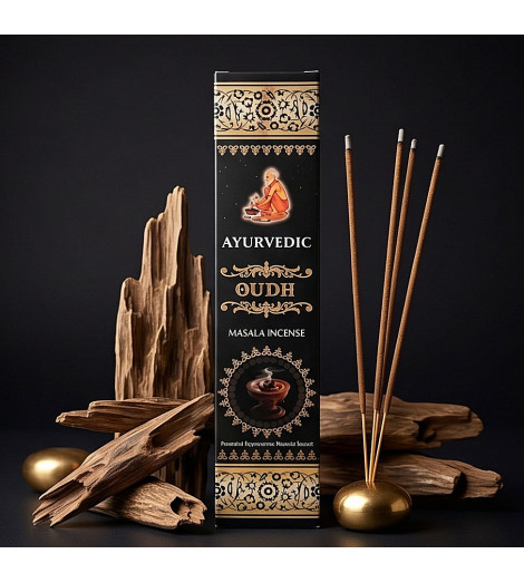 Encens Ayurvedic au Bois de Oudh – Parfum Noble & Spirituel