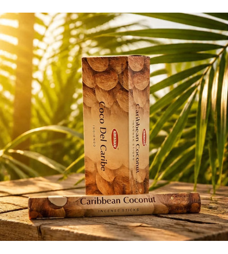 Encens Noix de Coco des Caraïbes – 20 Bâtonnets d'Évasion