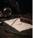 Rituel de purification Ancient Witch – bâtonnet encens allumé et carte de divination