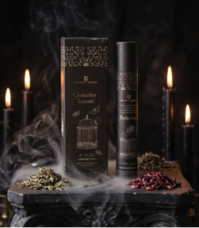 Coffret Encens Séduction Ancient Witch – tube et boîte noirs, ambiance rituelle