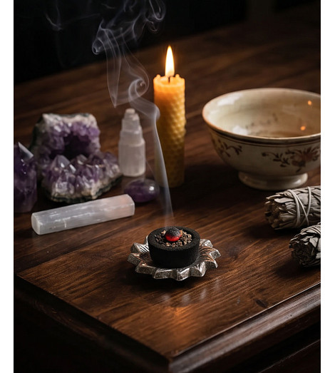 Encens Sauge Blanche en Coupelles - ambiance rituelle