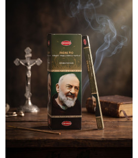 Encens Religieux – Padre Pio – Intercession et Prière - Boite et crucifix