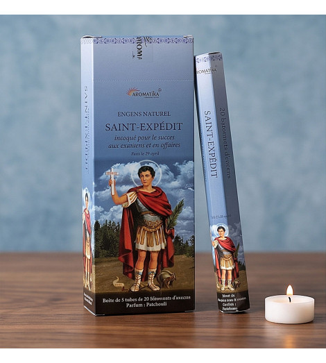 Encens Religieux Saint Expédit – Aromatika -  Boites et lumignons allumé