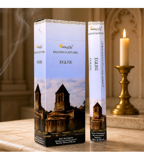 Encens d'Église Aromatika – Bâtonnets Religieux - ambiance cierge allumé