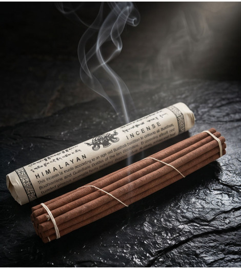 Encens Tibétain Himalayan Incense – 25 Herbes - sur pierre noire