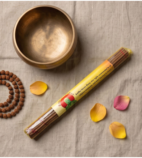 Encens Tibétain Bouddha Darshan avec un bol chantant