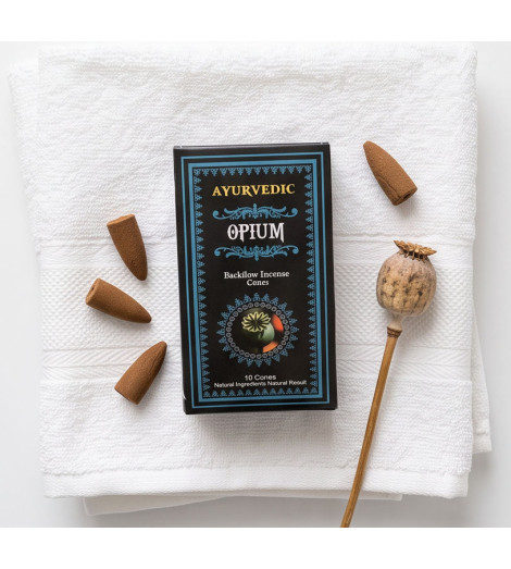 Encens Opium Ayurvédic – Cônes Effet Fontaine
