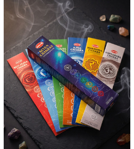 Encens 7 Chakras - Ensemble d'Harmonisation détail du coffret