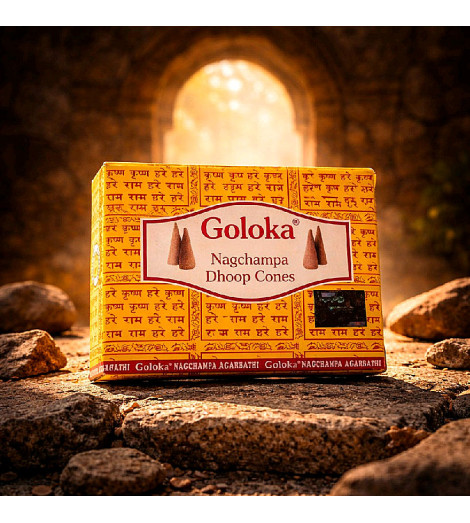 Encens Goloka Nag Champa Agarbathi – Cônes - Porte lumineuse