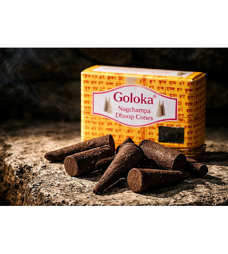 Encens Goloka Nag Champa Agarbathi – Cônes sur pierre