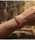 Bracelet Cuivre Aimanté - 7 Chakras - porté