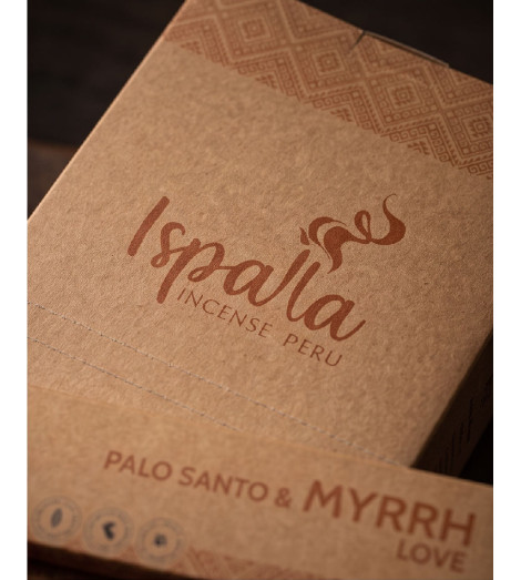 Encens Palo Santo & Myrrhe – Un Souffle Sacré détail de la boite