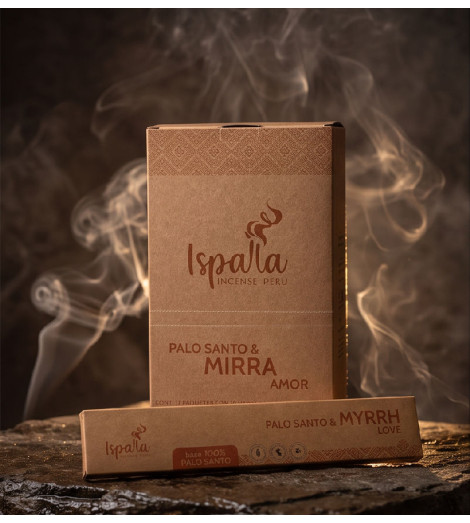 Encens Palo Santo & Myrrhe – Un Souffle Sacré boites présentation