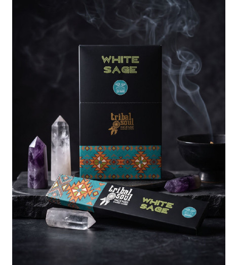 Encens Sauge Blanche - Masala Tribal Soul  avec Quartz et Améthyste