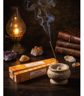 Encens Goloka Nag Champa Agarbatti – Lot de 3 Boîtes en cours d'utilisation